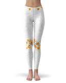Karamfila Yellow & Gray Floral V14 - All Over Print Womens Leggings / Yoga or Workout Pants