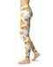 Karamfila Yellow & Gray Floral V15 - All Over Print Womens Leggings / Yoga or Workout Pants