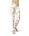 Karamfila Yellow & Gray Floral V5 - All Over Print Womens Leggings / Yoga or Workout Pants