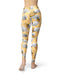 Karamfila Yellow & Gray Floral V6 - All Over Print Womens Leggings / Yoga or Workout Pants