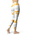 Karamfila Yellow & Gray Floral V9 - All Over Print Womens Leggings / Yoga or Workout Pants