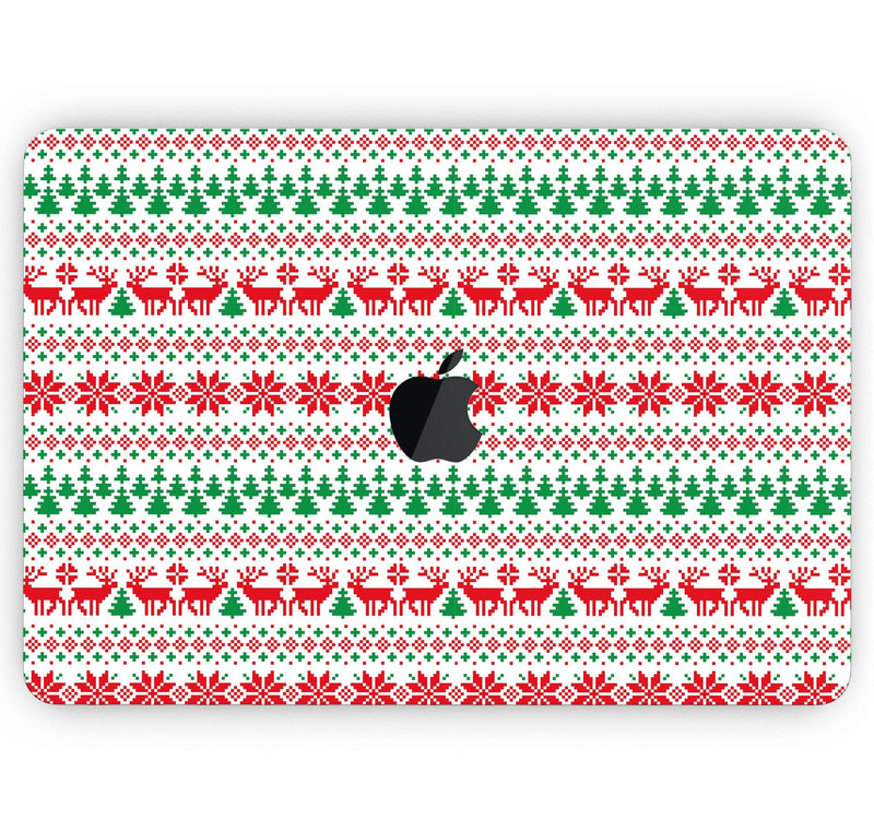 Knitted Ugly Christmas Sweater V2 - Skin Decal Wrap Kit Compatible with the Apple MacBook Pro, Pro with Touch Bar or Air (11", 12", 13", 15" & 16" - All Versions Available)