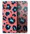 Leopard Coral and Teal V23 - Full Body Skin Decal Wrap Kit for Samsung Galaxy Phones