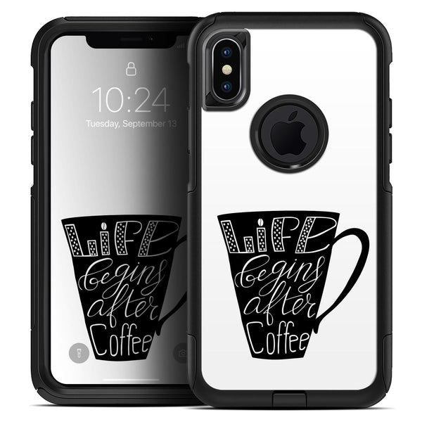 Life Begins After Coffee - Skin Kit for the iPhone OtterBox Cases