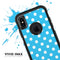 Light Blue & White Polka Dot (Converted) - Skin Kit for the iPhone OtterBox Cases