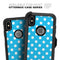 Light Blue & White Polka Dot (Converted) - Skin Kit for the iPhone OtterBox Cases