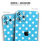 Light Blue & White Polka Dot (Converted) - Skin-Kit compatible with the Apple iPhone 12, 12 Pro Max, 12 Mini, 11 Pro or 11 Pro Max (All iPhones Available)
