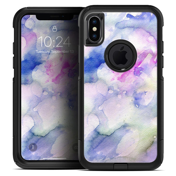 Light Blue 3123 Absorbed Watercolor Texture - Skin Kit for the iPhone OtterBox Cases