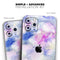 Light Blue 3123 Absorbed Watercolor Texture - Skin-Kit compatible with the Apple iPhone 12, 12 Pro Max, 12 Mini, 11 Pro or 11 Pro Max (All iPhones Available)