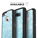 Light Blue Paisley Floral Pattern V3 - Skin Kit for the iPhone OtterBox Cases