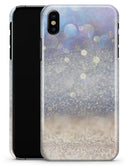 Light Blue and Tan Unfocused Orbs of Light - iPhone X Clipit Case