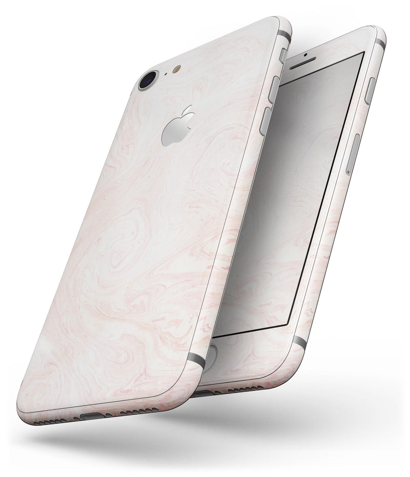 Light Coral Textured Marble - Skin-kit for the iPhone 8 or 8 Plus