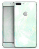 Light Green Textured Marble - Skin-kit for the iPhone 8 or 8 Plus