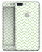 Light Green and White Chevron - Skin-kit for the iPhone 8 or 8 Plus