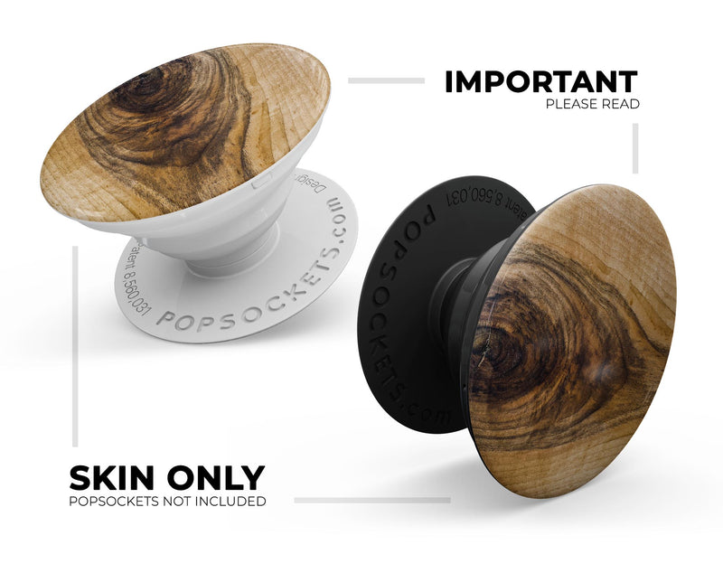 Light Knotted Woodgrain - Skin Kit for PopSockets and other Smartphone Extendable Grips & Stands