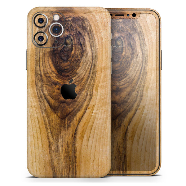 Light Knotted Woodgrain - Skin-Kit compatible with the Apple iPhone 12, 12 Pro Max, 12 Mini, 11 Pro or 11 Pro Max (All iPhones Available)