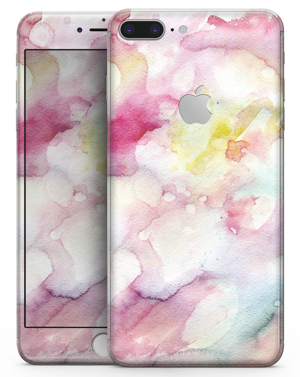 Light Pink 33 Absorbed Watercolor Texture - Skin-kit for the iPhone 8 or 8 Plus