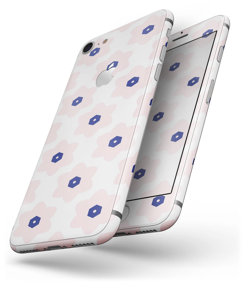 Light Pink Animated Flower Pattern - Skin-kit for the iPhone 8 or 8 Plus