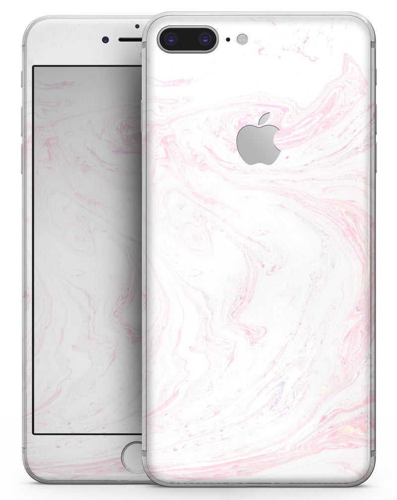 Light Pink Textured Marble - Skin-kit for the iPhone 8 or 8 Plus