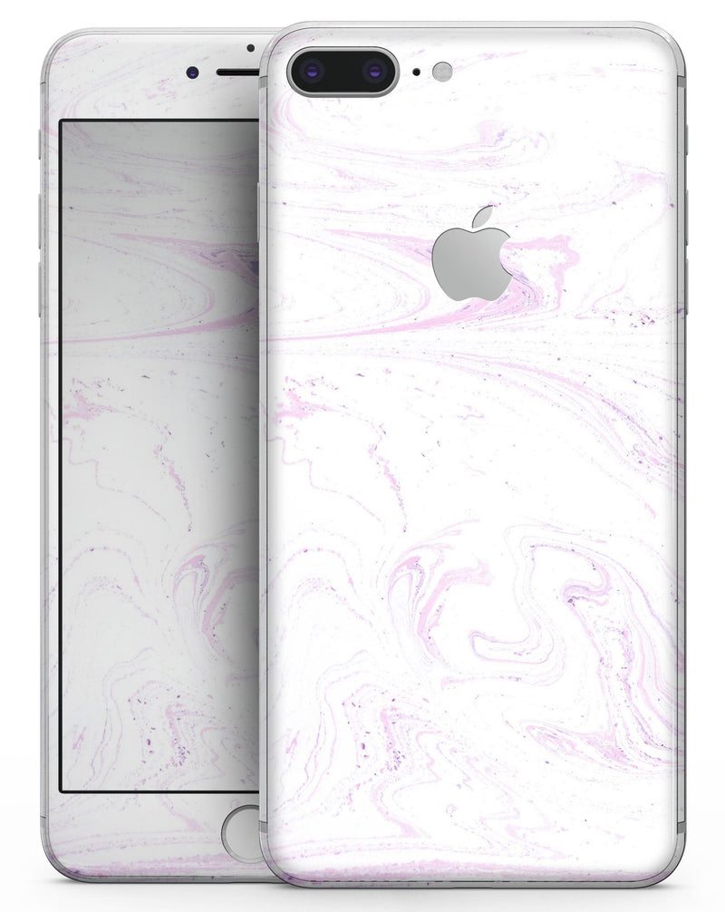 Light Purple Textured Marble v2 - Skin-kit for the iPhone 8 or 8 Plus