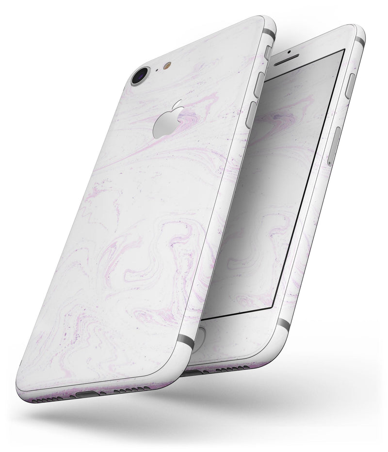 Light Purple Textured Marble v2 - Skin-kit for the iPhone 8 or 8 Plus