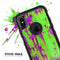 Lime Green Metal with Hot Purple Rust - Skin Kit for the iPhone OtterBox Cases