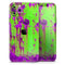 Lime Green Metal with Hot Purple Rust - Skin-Kit compatible with the Apple iPhone 12, 12 Pro Max, 12 Mini, 11 Pro or 11 Pro Max (All iPhones Available)