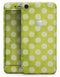 Lime Green and White Polkadots - Skin-kit for the iPhone 8 or 8 Plus