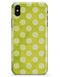 Lime Green and White Polkadots - iPhone X Clipit Case