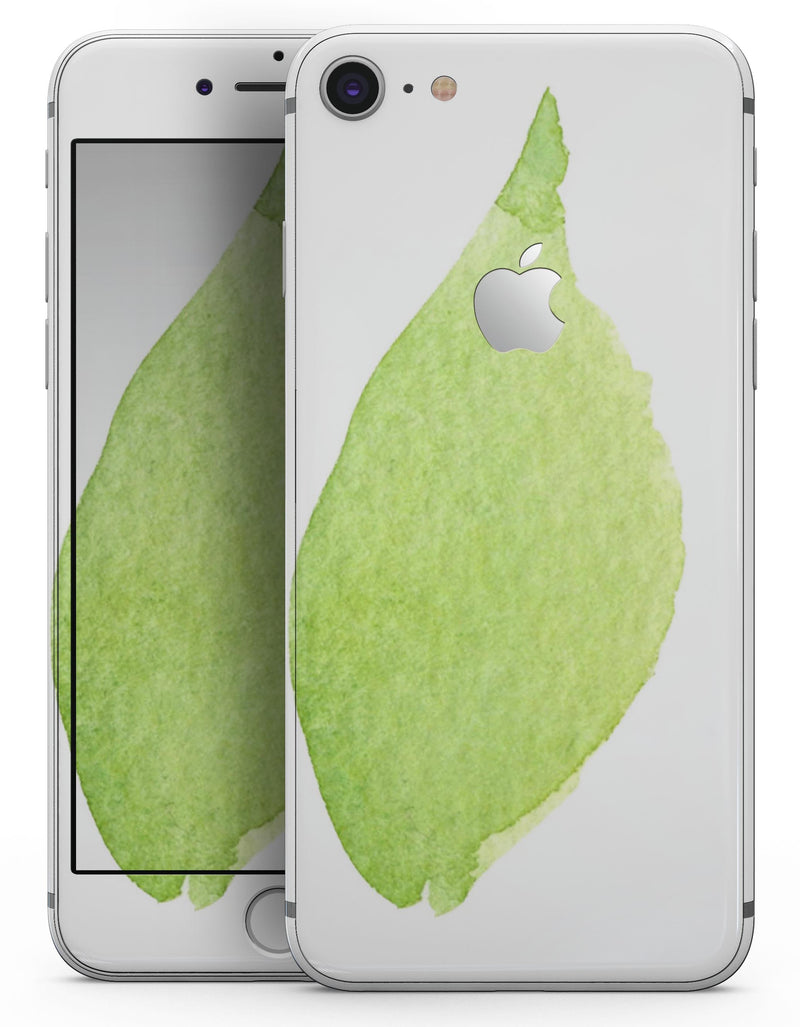 Lime Watercolor Leaf - Skin-kit for the iPhone 8 or 8 Plus