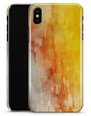 Lined Orange 1443 Absorbed Watercolor Texture - iPhone X Clipit Case