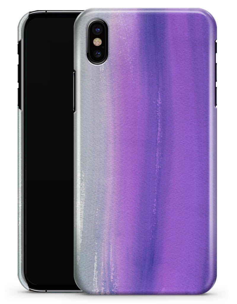 Lined Purple 443 Absorbed Watercolor Texture - iPhone X Clipit Case