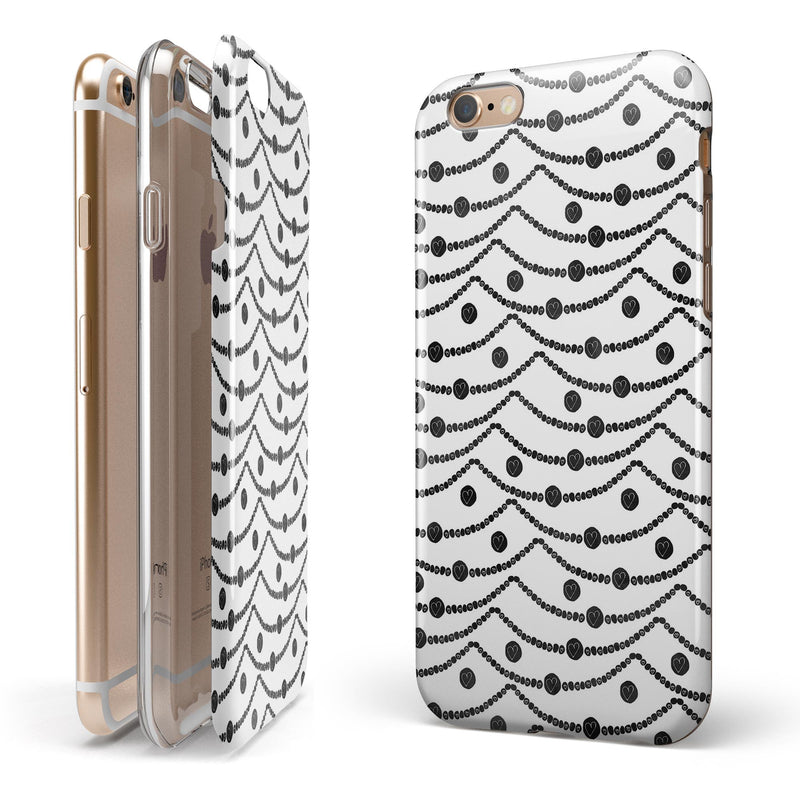Linked Hearts and Chain iPhone 6/6s or 6/6s Plus 2-Piece Hybrid INK-Fuzed Case