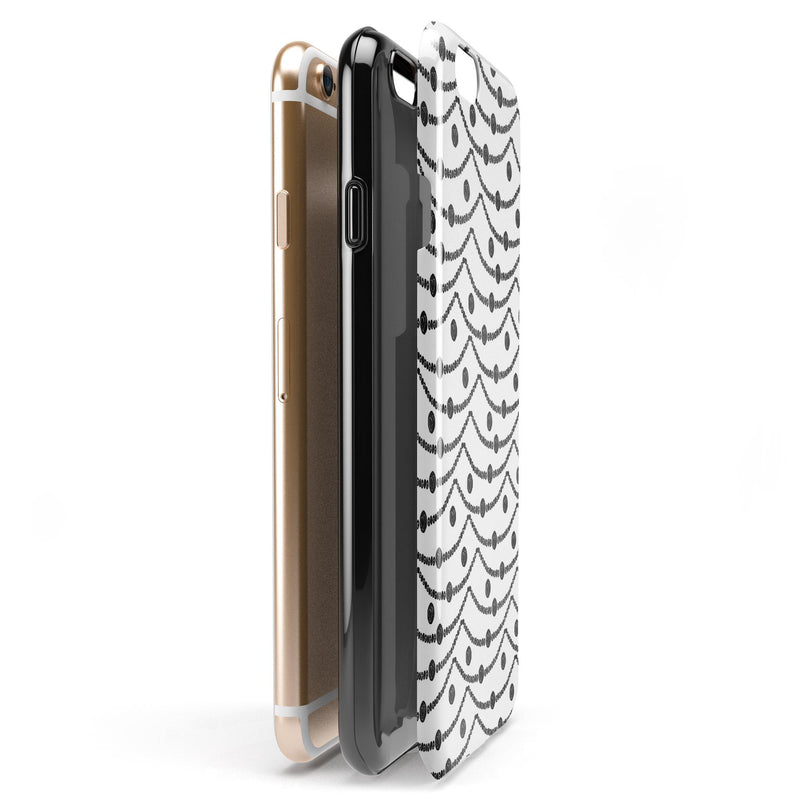 Linked Hearts and Chain iPhone 6/6s or 6/6s Plus 2-Piece Hybrid INK-Fuzed Case