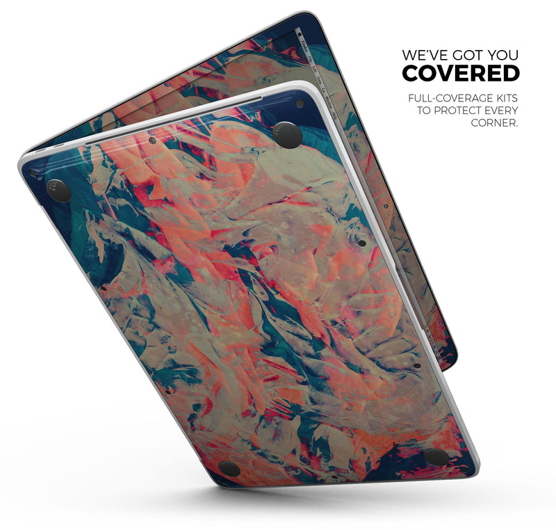 Liquid Abstract Paint Remix V12 - Skin Decal Wrap Kit Compatible with the Apple MacBook Pro, Pro with Touch Bar or Air (11", 12", 13", 15" & 16" - All Versions Available)