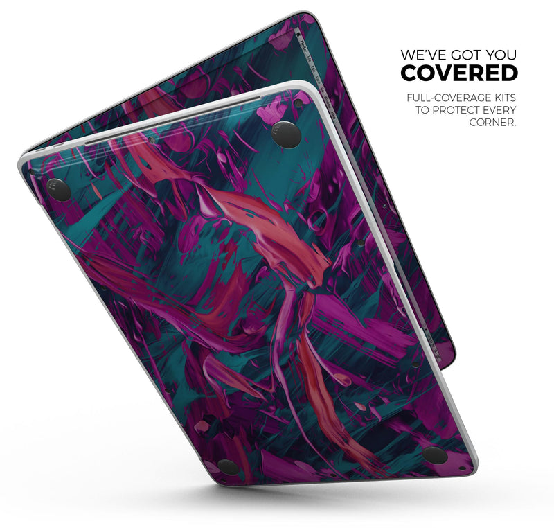 Liquid Abstract Paint Remix V5 - Skin Decal Wrap Kit Compatible with the Apple MacBook Pro, Pro with Touch Bar or Air (11", 12", 13", 15" & 16" - All Versions Available)