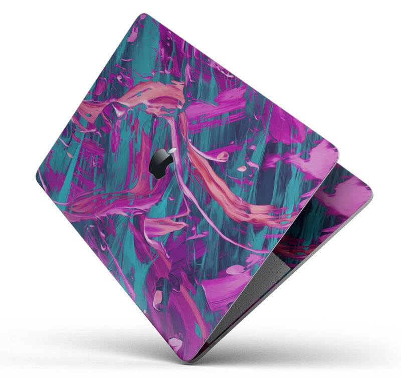 Liquid Abstract Paint Remix V5 - Skin Decal Wrap Kit Compatible with the Apple MacBook Pro, Pro with Touch Bar or Air (11", 12", 13", 15" & 16" - All Versions Available)