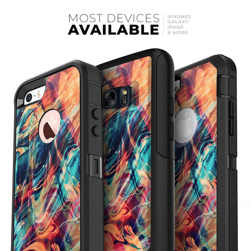 Liquid Abstract Paint Remix V13 - Skin Kit for the iPhone OtterBox Cases