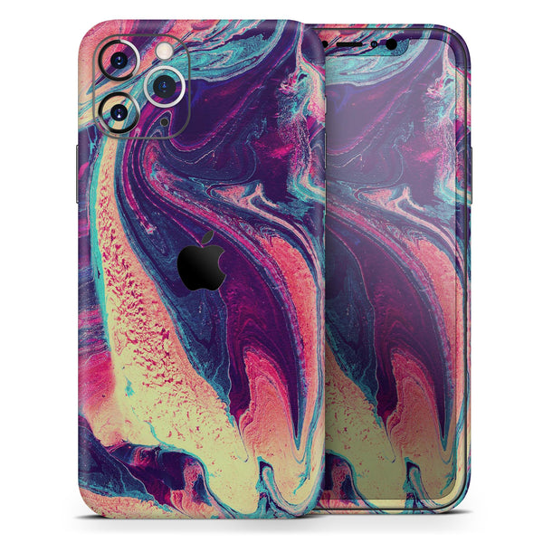 Liquid Abstract Paint Remix V15 - Skin-Kit compatible with the Apple iPhone 12, 12 Pro Max, 12 Mini, 11 Pro or 11 Pro Max (All iPhones Available)