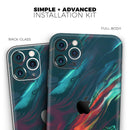 Liquid Abstract Paint Remix V16 - Skin-Kit compatible with the Apple iPhone 12, 12 Pro Max, 12 Mini, 11 Pro or 11 Pro Max (All iPhones Available)