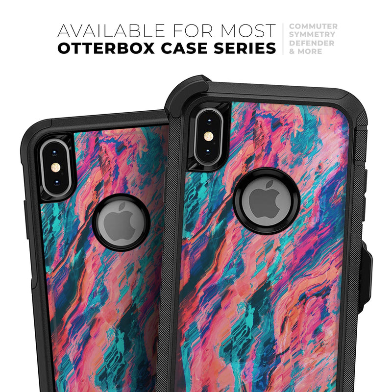 Liquid Abstract Paint Remix V17 - Skin Kit for the iPhone OtterBox Cases