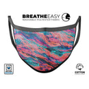 Liquid Abstract Paint Remix V17 - Made in USA Mouth Cover Unisex Anti-Dust Cotton Blend Reusable & Washable Face Mask with Adjustable Sizing for Adult or Child