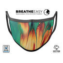 Liquid Abstract Paint Remix V20 - Made in USA Mouth Cover Unisex Anti-Dust Cotton Blend Reusable & Washable Face Mask with Adjustable Sizing for Adult or Child