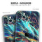 Liquid Abstract Paint Remix V28 - Skin-Kit compatible with the Apple iPhone 12, 12 Pro Max, 12 Mini, 11 Pro or 11 Pro Max (All iPhones Available)