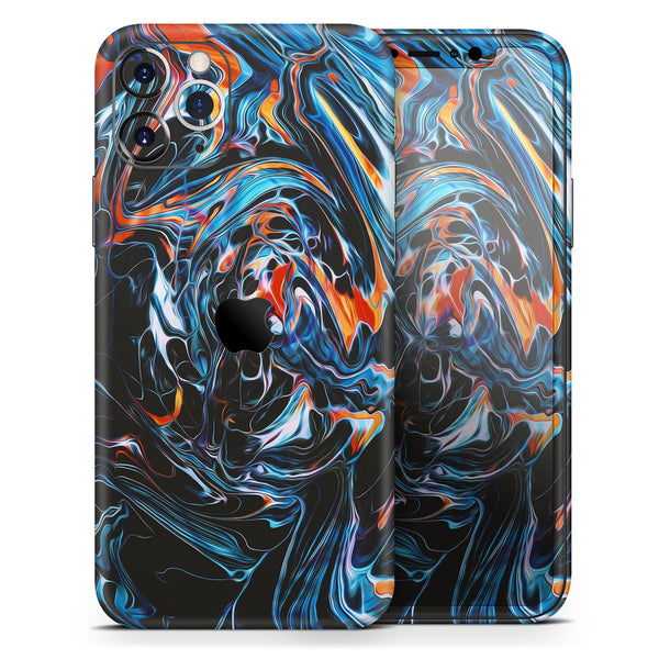 Liquid Abstract Paint Remix V2 - Skin-Kit compatible with the Apple iPhone 12, 12 Pro Max, 12 Mini, 11 Pro or 11 Pro Max (All iPhones Available)