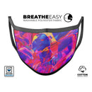 Liquid Abstract Paint Remix V33 - Made in USA Mouth Cover Unisex Anti-Dust Cotton Blend Reusable & Washable Face Mask with Adjustable Sizing for Adult or Child