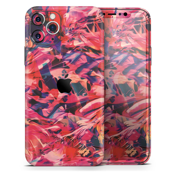 Liquid Abstract Paint Remix V35 - Skin-Kit compatible with the Apple iPhone 12, 12 Pro Max, 12 Mini, 11 Pro or 11 Pro Max (All iPhones Available)