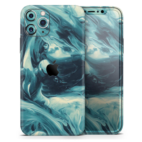 Liquid Abstract Paint Remix V37 - Skin-Kit compatible with the Apple iPhone 12, 12 Pro Max, 12 Mini, 11 Pro or 11 Pro Max (All iPhones Available)