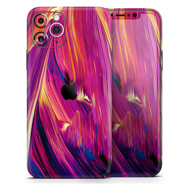 Liquid Abstract Paint Remix V40 - Skin-Kit compatible with the Apple iPhone 12, 12 Pro Max, 12 Mini, 11 Pro or 11 Pro Max (All iPhones Available)