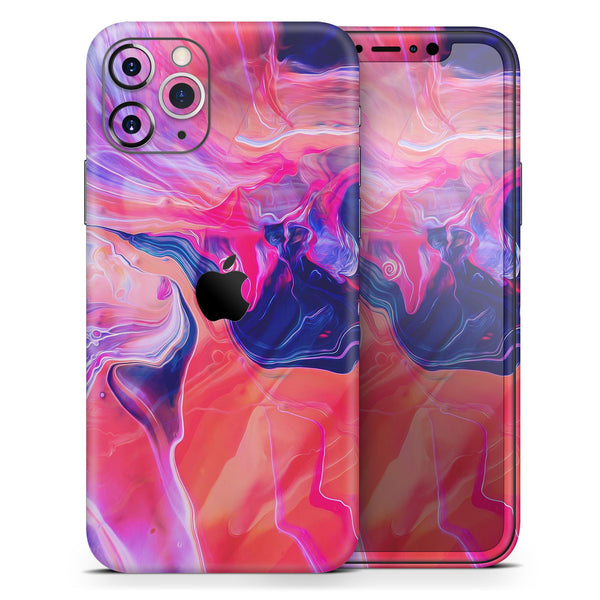 Liquid Abstract Paint Remix V44 - Skin-Kit compatible with the Apple iPhone 12, 12 Pro Max, 12 Mini, 11 Pro or 11 Pro Max (All iPhones Available)